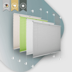 Plissee ohne Bohren Klemmfix 50x120cm(BxH) Hellgrau Jalousie Sonnenschutz Easyfix Faltrollo Lichtdurchlässig Rollo für Fenster & Tür Hellgrau B50 x H120 cm