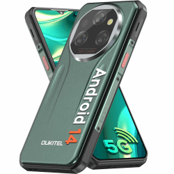 OUKITEL WP39 Outdoor Handy Ohne Vertrag 5G - 24 (6+18) GB RAM + 256GB ROM Outdoor Smartphone 11000mAh, MediaTek Android 14 Handy, 6,6 Zoll, 64MP+32MP, Rugged Baustellenhandy, IP68/NFC/OTG/GPS/Face ID Grün