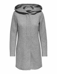 ONLY Female Mantel Klassischer XXL Light Grey Melange