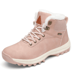 Mishansha Unisex Winterschuhe Warme Gefütterte Winterstiefel Wasserdicht Wanderschuhe Gr.36-48 37 EU Lavendel Rosa