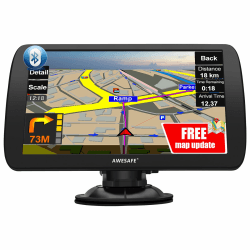 AWESAFE LKW Navi 9 Zoll Navigationsgerät mit Bluetooth 2024 GPS Navigation unterstützt lebenslang Kartenupdate 9 Zoll mit Bluetooth
