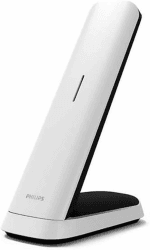 Philips M4701W/12 Schnurloses DECT-Telefon, 4,6 cm, LCD-Display, Hintergrundbeleuchtung, Agenda 50 Zahlen, Freisprecheinrichtung, programmierbare Tasten, HQ-Sound – Weiß (kompatibel: ES, durch)