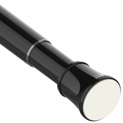 Vorhangstange ohne Bohren Verstellbare Teleskopstange Gardinenstange belastbare Klemmstange zum Ausziehen durch Drehen Verstellbar, für ihre Gardinen, Trennwand und Balkon 1 Stück 73-145CM Schwarz Schwarz 73-145CM(1 Stück)