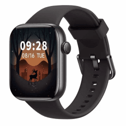 AcclaFit Smartwatch Women Men 1.85 Inch HD Display Smart Watch with Bluetooth Calls, Fitness Tracker with Heart Rate SpO2 Sleep Monitor Pedometer IP68 Waterproof Fitness Watch for Android iOS Schwarz