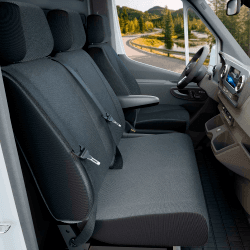Walser Transporter Sitzbezüge Auto kompatibel mit FIAT Doblo (263), Einzelsitz Fahrer Armlehne innen, Auto Sitzbezüge aus Stoff Sitzschoner Auto, Auto Sitzauflagen Set für Van Einzelsitz Fahrer Armlehne innen Stoff