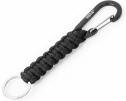 EOTW Paracord Schlüsselanhänger Karabiner Personalisiert Karabinerhaken D Ring Schlüsselband Schlüsselring für Motorrad Auto Camping Wandern Männer Frau Kinder 1 Schwarz