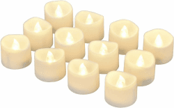LED Teelichter, Willingood 12 Stücke LED Kerzen Flammenlose Kerzen Teelichter mit timerfunktion mit Zeitmesser und Automatikmodus: 6 Stunden an und 18 Stunden aus; Warmes-Licht, 3.2x3.6cm