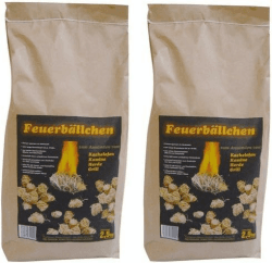 Feuerbällchen RaiffeisenWaren Kaminanzünder, Feueranzünder, (Anzünder ökologisch, aus Naturprodukten - Wachs, Naturholz; Nässe unempfindlich; Brenndauer ca. 10 min) 5 kg