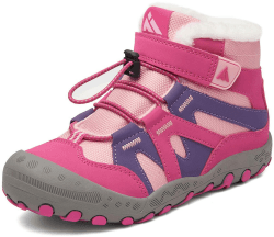 Mishansha Kinder Outdoor Winterschuhe Warm Gefüttert Winterstiefel, Gr.24-38 28 EU Fuchsia Pink