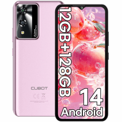 CUBOT A10 Smartphone Ohne Vertrag - 12(4+8) GB+128GB/1TB, Android 14 Handy Günstig, 6.56 Zoll HD+/90Hz Bildschirm, 48MP+16MP Kamera, 5100mAh, Dual SIM 4G Simlockfreie Handys, Face ID/GPS/OTG Violett A10