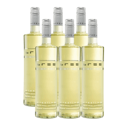 Bree Riesling Qualitätswein Weißwein feinherb - Besonderes Flaschendesign, Aromen von Pfirsich und Quitte, feiner Mineralik, aus Deutschland, 6 x 0.75 L