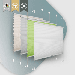 Plissee ohne Bohren Klemmfix 40x110cm(BxH) Weiß Jalousie Sonnenschutz Easyfix Faltrollo Lichtdurchlässig Rollo für Fenster & Tür Weiß B40 x H110 cm
