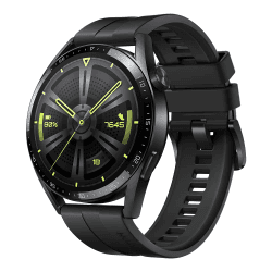 HUAWEI WATCH GT 3 46mm GPS, iOS & Android,Stainless Steel Case, Smartwatch, lange Akkulaufzeit, ganztägige SpO2-Überwachung, KI-Lauftrainer, genaue Herzfrequenzüberwachung, 100+ Trainingsmodi, Schwarz 46mm Black Single