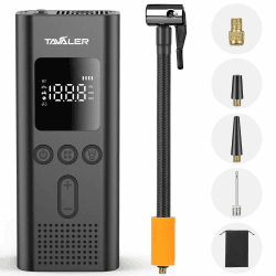 Tavaler Elektrische Luftpumpe Fahrrad, 150PSI Tragbarer Akku Luftpumpe Fahrrad/Auto, 4000 mAh Wiederaufladbarer Akku Fahrradpumpe Elektrisch, Akku Kompressor für Fahrräder Motorräder und Auto Q3