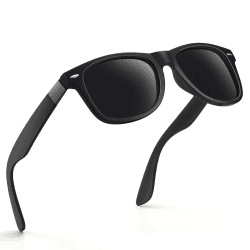 wearPro Polarisierte-Eckig-Sonnenbrille-für-Herren-Damen UV400-Schutz Polarisiert Sonnenbrillen Retro Vintage Stil Fahrradbrille Rechteckig Sunglasses für Fahren Sport 1-schwarz