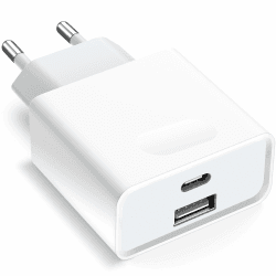 USB C Ladegerät, 20W 2Port USBC Netzteil Adapter Mehrfach für iPhone 16/16 Pro/16 Pro Max/16 Plus/15 14 13 12 11 Pro Max X XS, Samsung, Schnellladegerät Handy Stecker Charger Ladestecker Ladeadapter