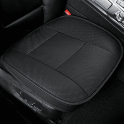 LUOLLOVE Sitzbezüg Auto Universal Leder Super Weich für Vordersitz 1 PC(Schwarz 52 x 51 cm) 1PC Schwarz