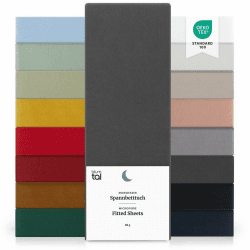 Blumtal® Spannbettlaken 140x200 cm - Bettlaken aus Microfaser - Oekotex zertifiziertes Spannbetttuch / Spannbettlaken - Leintuch - Bettspanntuch - Laken - Anthrazit 140 x 200 x 30cm Anthrazit