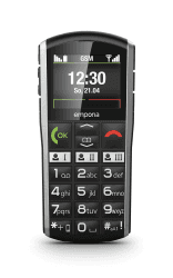emporiaSIMPLICITY | Seniorenhandy | Tastenhandy ohne Vertrag | Mobiltelefon mit Notruftaste | 2-Zoll-Display | Schwarz Mit 4G