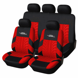 AUTOYOUTH Autositzbezüge Universal Fit Komplettset Autositzschoner Reifenschienen Autositzzubehör, Rot Rot FULL SET