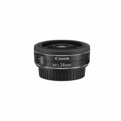Canon EF-S 24mm F2.8 STM Pancake-Objektiv (52mm Filtergewinde) schwarz, EF-S2428STM Single