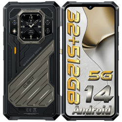 CUBOT Kingkong X (2024) Outdoor Handy 5G - Android 14 Outdoor Smartphone Ohne Vertrag, 32GB+512GB/1TB Baustellenhandy, 2.4K 6.58” FHD+&1.85” Display, 10200mAh(33W), 100MP/5G Dual SIM/IP68/WIFI 6/NFC Schwarz