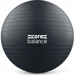 Core Balance, berstsicherer Gymnastikball - für Fitness Yoga Schwangerschaft - 55cm 65cm 75cm 85cm - inkl. Luftpumpe 55 cm Schwarz