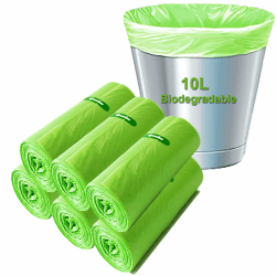 120 Stück Biomüllbeutel 10L, KITBEST Bio Müllsäcke Müllbeutel Abfallsäcke Biomülltüten Kompostierbare, Reißfeste Bio Beutel Küchen Lebensmittel Abfallbeutel für Küche, Büro, Wohnzimmer (45 x 50 cm) 10l, 120 Stück