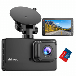 Dashcam Auto Vorne, 1080P FHD Dash cam mit Nachtsicht, WDR und 176° Weitwinkel Autokamera, 3" IPS-Bildschirm, Loop-Aufnahme, G-Sensor, Bewegungserkennung und Parkmodus, inklusive 32G SD-Karte