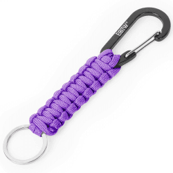 EOTW Paracord Schlüsselanhänger Karabiner Personalisiert Karabinerhaken D Ring Schlüsselband Schlüsselring für Motorrad Auto Camping Wandern Männer Frau Kinder 1 Lila