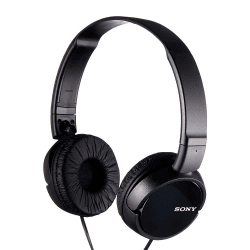Sony MDR-ZX110 faltbarer Bügelkopfhörer, schwarz, 25 Schwarz Single