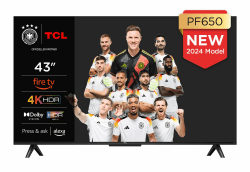 TCL 43PF650 43-Zoll 4K Ultra HD, HDR TV, Smart LED Fire TV (Dolby Vision, Dolby Atmos, DTS, HDR 10, Alexa integriert, Airplay2, Miracast) UHD 43 Zoll