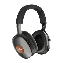 House of Marley Positive Vibration XL ANC Over Ear Noise Cancelling Kopfhörer kabellos Bluetooth - Bluetooth Kopfhörer aus nachhaltigen Materialien, 35h Wiedergabe, Mikrofon, ANC Headphones, Black Signature Black