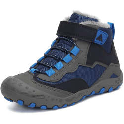 Mishansha Kinder Winterschuhe Gefüttert Winterstiefel für Jungen Mädchen Gr.24-38 36 EU Dunkelblau