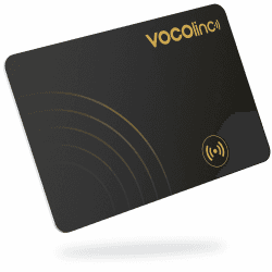 VOCOlinc Wallet Tracker Card Slim 1.6mm, Smart Air Tag Karte Kompatibel mit Apple Wo ist? APP (nur iOS, Nicht für Android), Bluetooth Artikel-Finder für Geldbeutel, Koffer, Geldbörse, Rucksack Schwarz / 1er Pack