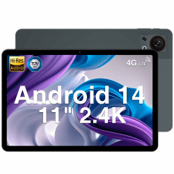 DOOGEE T30SE Android 14 Tablet 11 Zoll 9GB RAM +128GB ROM(2TB TF) 2.4K IPS Großes Display Gaming Tablet, 8580mAh, Dual 4G LTE 5G WiFi Tablets, 13MP+5MP, Octa-Core Telefonanruf Funktionalität Tablet PC T30SE-Grau