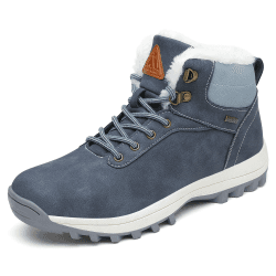 PASTAZA Warme Winterschuhe Herren Damen Winterstiefel Outdoor Winterboots Gefüttert Schneestiefel 43 EU Blau