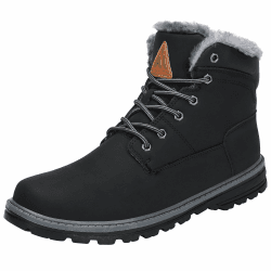 Mishansha Winterschuhe Herren Damen Gefüttert Warme Winterstiefel Unisex Wasserdicht Stiefeletten 38 EU X Schwarz