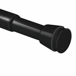 bomoe Duschstange Ohne Bohren 140-260 cm Stufenlos Ausziehbar – rutschfeste Teleskop Gardinenstange zum Klemmen für Dusche Badezimmer – Kleiderstange Schwarz Spannstange Ohne Bohren Neptun 140-260 cm Schwarz