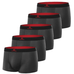 GLESTORE Boxershorts Herren Unterhosen Männer 5er Pack Modal Unterwäsche Hipster Sport Underpants L 5dunkelgrau
