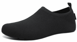 SAGUARO Unisex Hausschuhe Damen Herren Hüttenschuhe Leicht Rutschfest Pantoffeln Atmungsaktive Home Slippers, Gr.36-47 Ölschwarz 42/43 EU