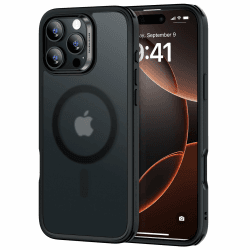 ESR für iPhone 16 Pro Max Hülle, kompatibel mit MagSafe, stoßfester militärnorm Schutz, magnetische Handyhülle für iPhone 16 Pro Max, Classic Hybrid Hülle (HaloLock), Schwarz iPhone 16 Pro Max Mattschwarz