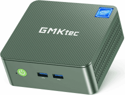 GMKtec Mini PC Alder Lake N100 Prozessor (3.4GHz) 8GB DDR4 RAM 256GB PCIe M.2 SSD, NUC Micro PC Computer mit 4K Dual HDMI Display/4x USB 3.2/WiFi 6/BT5.2/RJ45 Ethernet für G3 N100 8+256