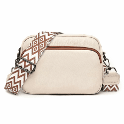 TIAASTAP Damen Handy Umhängetasche Echtes Leder Crossbody Bag Damen Handytasche zum Umhängen, Umhängetasche Damen Klein Moderne Taschen mit Breitem Schultergurt u 3 fächern A-beige02