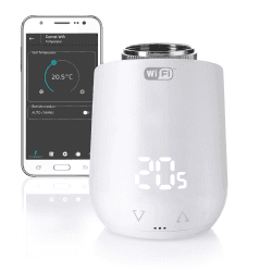 Eurotronic 700200 Comet Wifi 2021 Heizkörperthermostat (Heizen per WLAN, mit Alexa kompatibel, Thermostat zur Regulation der Raumtemperatur von unterwegs, Smart Home Zubehör zum Sparen von Heizkosten) Comet WiFi Einzelartikel