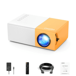 Mini Beamer, Vamvo YG300 Pro-Mini-Projektor, Tragbarer Filmprojektor 1080p Unterstützt für Kindergeschenk, Heimkino, kompatibel mit Smartphone / Laptop / PS4 / Firestick… YG300Pro