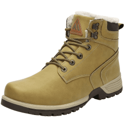 Mishansha Unisex Winterschuhe Warme Gefütterte Winterstiefel Wasserdicht Wanderschuhe Gr.36-48 40 EU Bernstein
