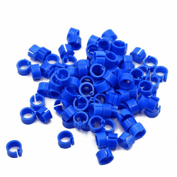 100 Stück Vogel Bein Ringe 8mm Vogel Identifikation Bein Bands Geflügel Bein Bands Clip auf Bein Ringe für Tauben Tauben Wachtel (Blau)
