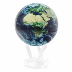 MOVA Globe Raumreihe Erde mit Wolken 4.5"mit Basis, Solarbetriebene Drehkugel, Einzigartiges Geschenk und Heim-oder Schreibtischdekoration Kunststoff