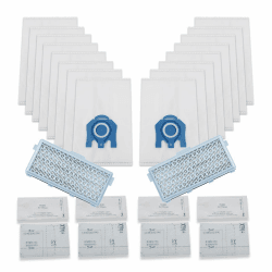 HAYATEC 16 Staubsaugerbeutel + 2 HEPA Filter für Miele S8340, Complete C2 C3, Classic C1 geeignet für Miele Staubsauger Serie S2 S4 S5 S6 S8 Miele Filter Miele Staubsaugerbeutel inkl. 8 Papierfilter 16+8+2
